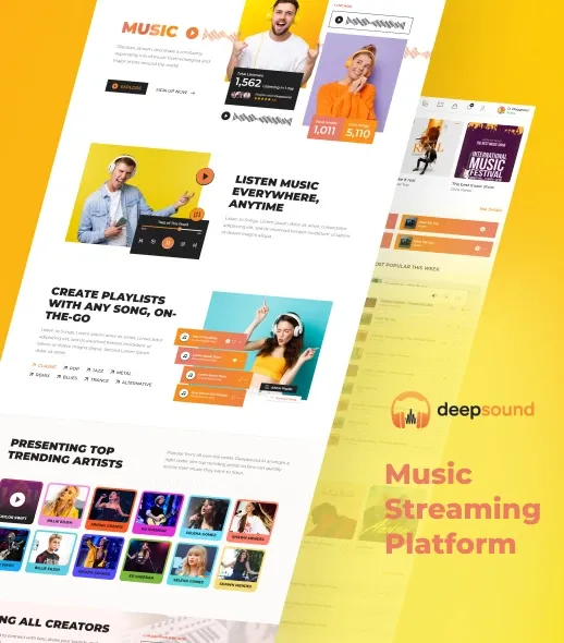 Stay connected to the world of music – DeepSound UI/UX Redesigned