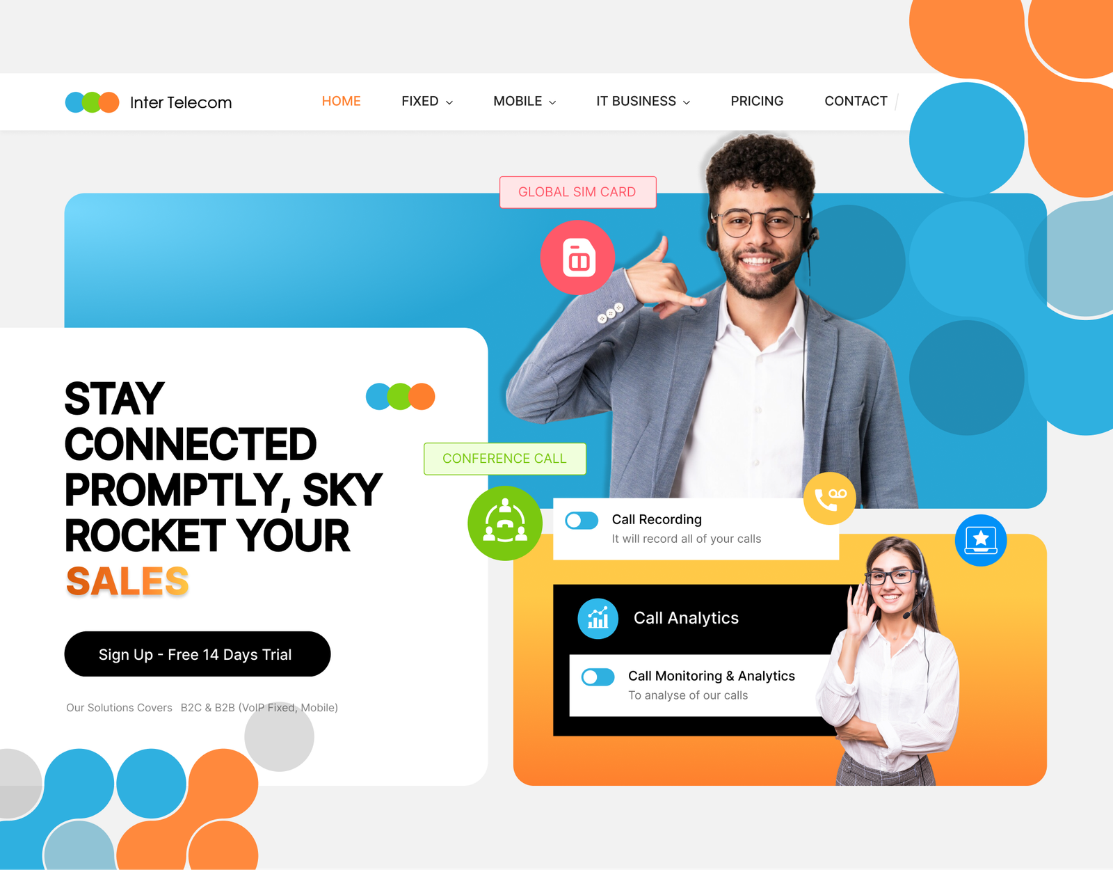 Connecting the World Through Advanced Communication – Inter Telecom Website Redesign