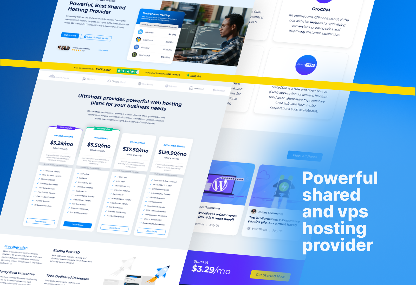 Engineering the Foundation of the Web – UltraHost Hosting – Redesign, UI Revamp
